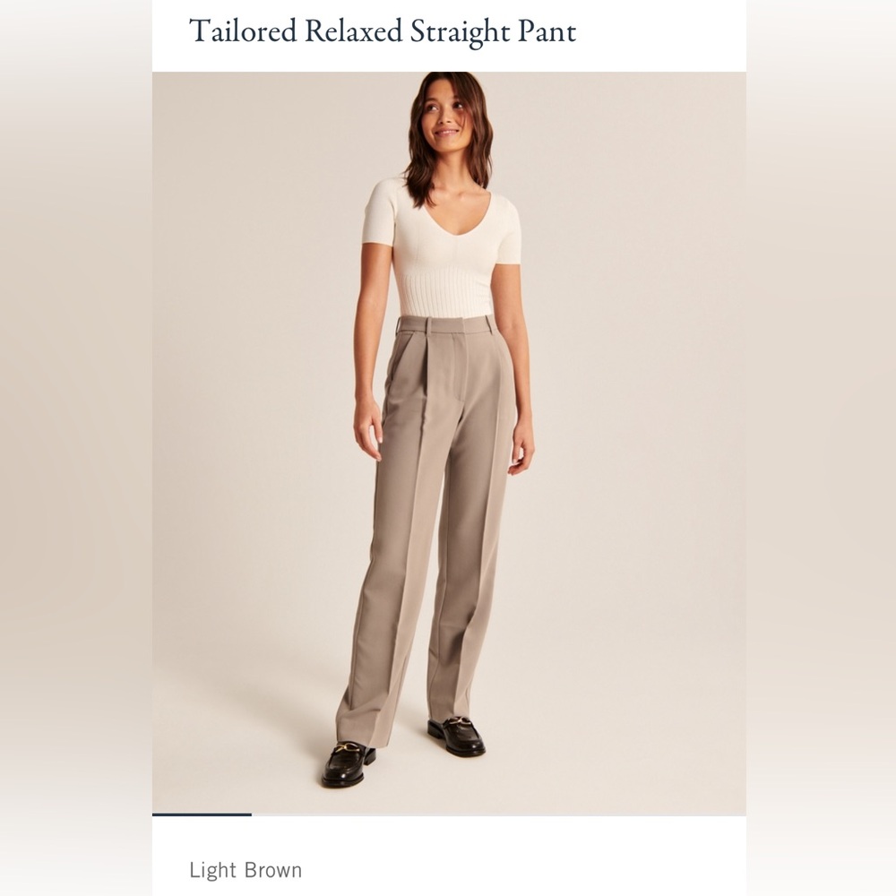 Abercrombie & Fitch Tailored Relaxed Straight Pants